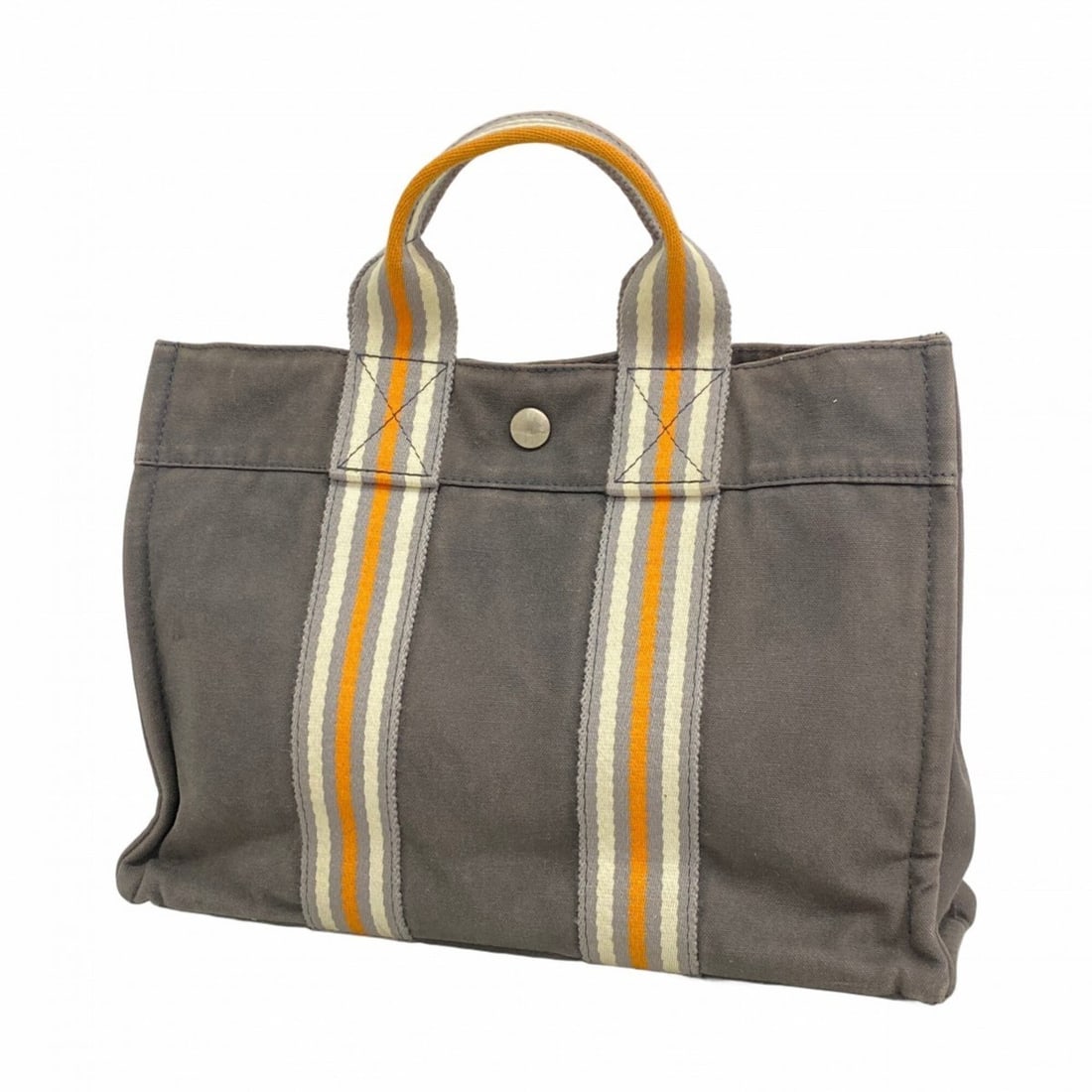 Hermes Fourre-Tout PM Canvas Handbag, Gray, Men's & Women's: --- Catalog ---Category: SizeSize (HxWxD): 22.5cm x 30.5cm x 8cm / 8.85'' x 12'' x 3.14''Category: DesignType: HandbagColor: GrayGender: Men,WomenMaterial: Canvas Hardware Color: SilverCategory: Gener