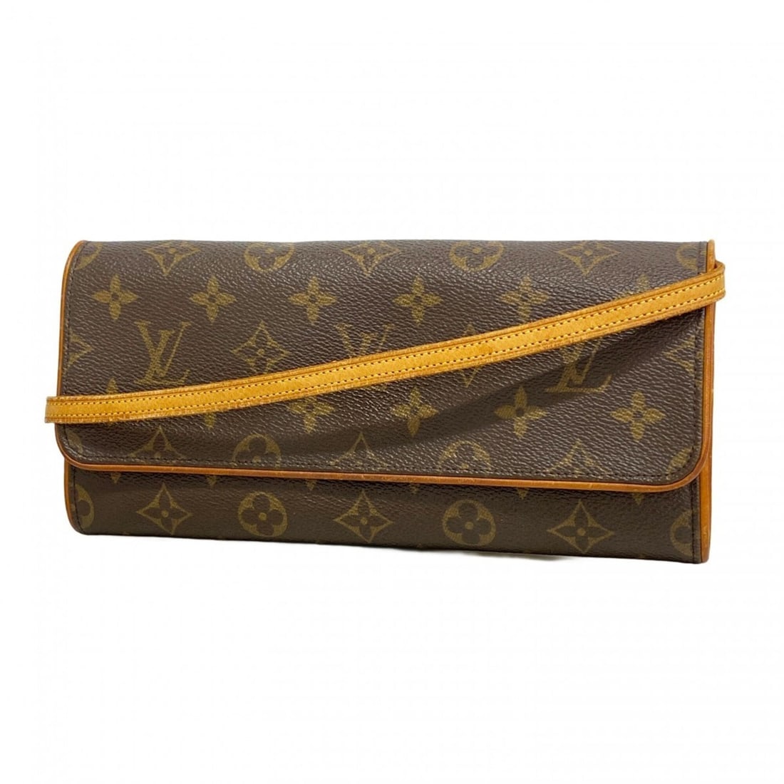 Louis Vuitton Monogram Pochette Twin GM Shoulder Bag M51852 Brown Women's: --- Catalog ---Category: SizeSize (HxWxD): 12cm x 24.5cm x 2.5cm / 4.72'' x 9.64'' x 0.98''Category: DesignType: Pochette, Shoulder bagColor: BrownGender: WomenCategory: GeneralMPN: M51852Brand: Louis