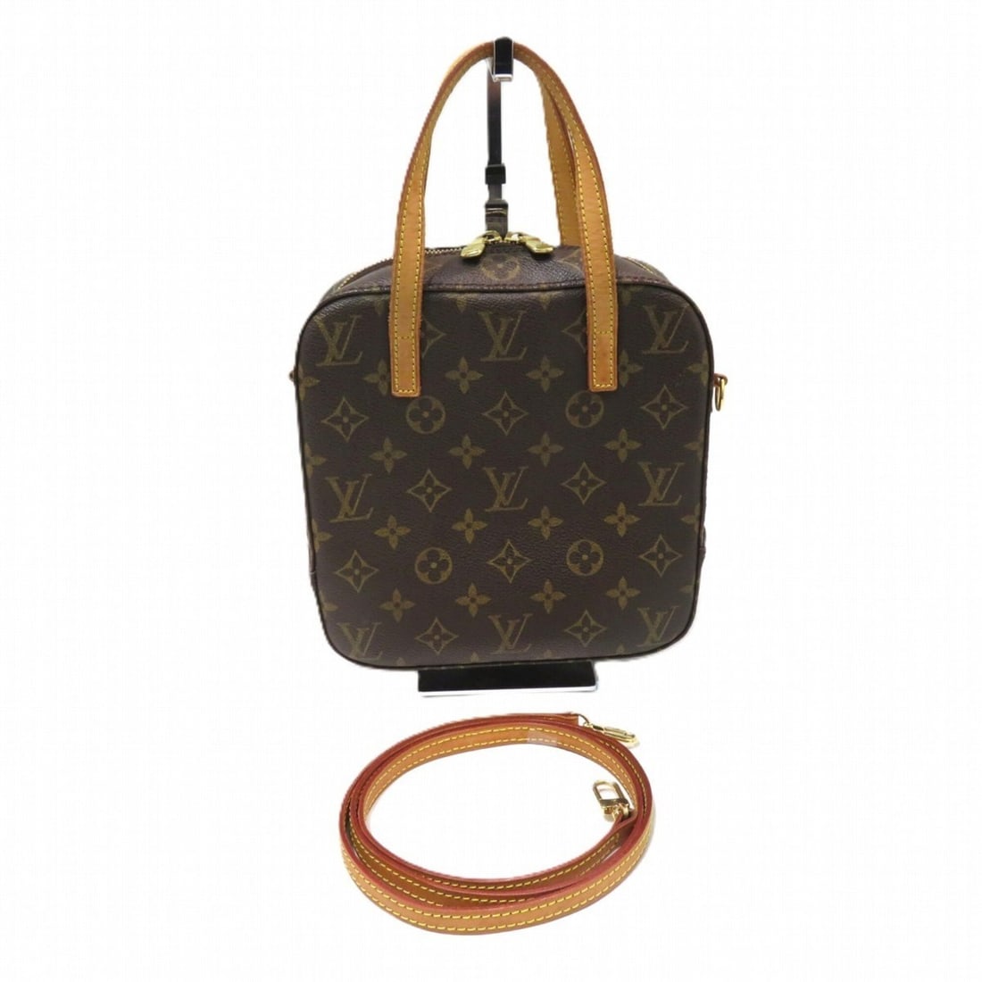 Louis Vuitton Spontini handbag, Monogram, M47500: --- Catalog ---Category: SizeSize (HxWxD): 21cm x 20cm x 7.5cm / 8.26'' x 7.87'' x 2.95''Strap Length: 116cm / 45.66''Handle Length: 30cm / 11.81''Category: DesignType: HandbagColor: MonogramGender: W