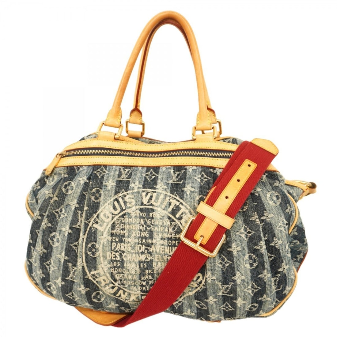 Louis Vuitton Monogram Denim Cavalier GM Handbag M95336 Blue 2-way bag for women: --- Catalog ---Category: SizeSize (HxWxD): 29cm x 45cm x 16.5cm / 11.41'' x 17.71'' x 6.49''Category: DesignType: HandbagColor: BlueGender: WomenCategory: GeneralMPN: M95336Brand: Louis Vuitton--- Ite