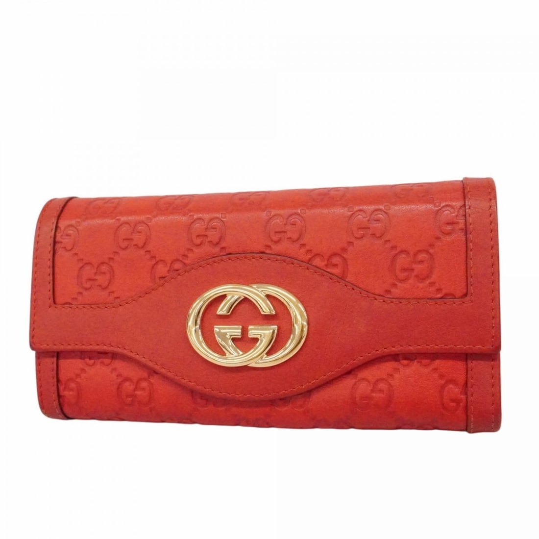 Gucci long wallet, Guccissima pattern, 282431, leather, red, women's.: --- Catalog ---Category: SizeSize (HxWxD): 10cm x 19cm x 3.5cm / 3.93'' x 7.48'' x 1.37''Category: DesignType: Long wallet (bi-fold)Color: Red colorGender: WomenMaterial: Leather Category: GeneralMPN: