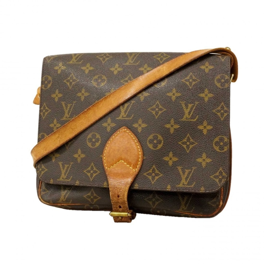 Louis Vuitton Monogram Cartouchiere GM Shoulder Bag M51252 Brown Women's: --- Catalog ---Category: SizeSize (HxWxD): 23cm x 25cm x 7.5cm / 9.05'' x 9.84'' x 2.95''Category: DesignType: Shoulder bagColor: BrownGender: WomenCategory: GeneralMPN: M51252Brand: Louis Vuitton--- 