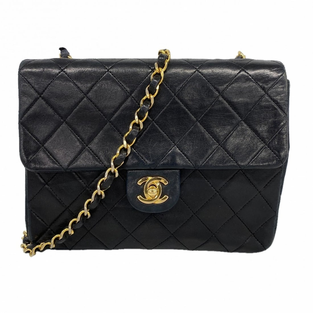 Chanel Mini Matelassé Chain Shoulder Bag, Lambskin, Black, Women's: --- Catalog ---Category: SizeSize (HxWxD): 16cm x 20cm x 7cm / 6.29'' x 7.87'' x 2.75''Category: DesignType: Shoulder bagColor: BlackGender: WomenMaterial: Leather Hardware Color: GoldLeather/Fur Type