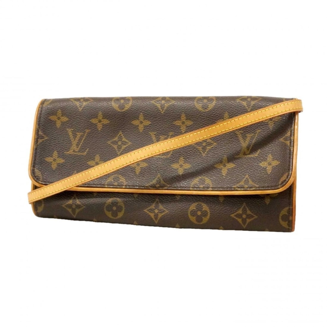 Louis Vuitton Monogram Pochette Twin GM Shoulder Bag M51852 Brown Women's: --- Catalog ---Category: SizeSize (HxWxD): 12cm x 24cm x 3.5cm / 4.72'' x 9.44'' x 1.37''Category: DesignType: Pochette, Shoulder bagColor: BrownGender: WomenCategory: GeneralMPN: M51852Brand: Louis V