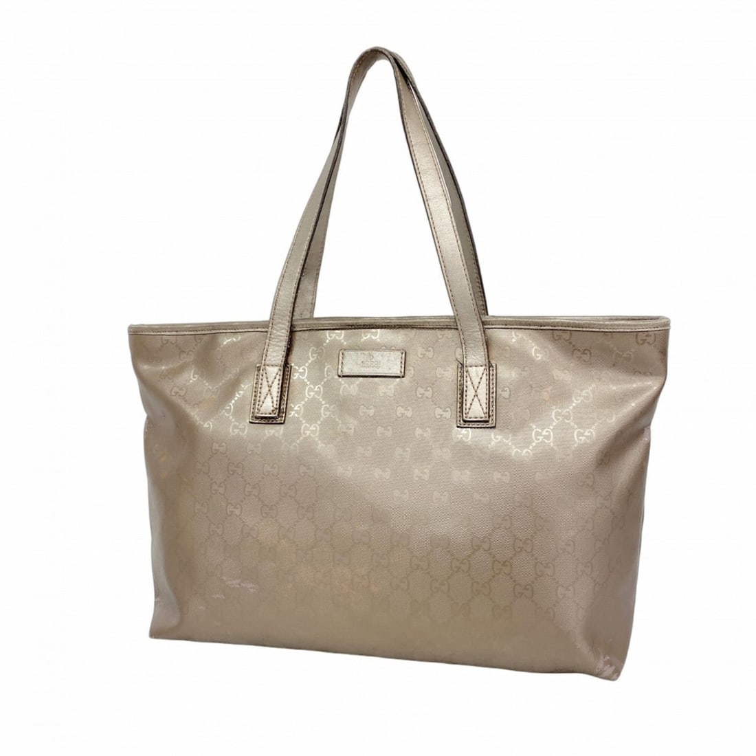 Gucci GG Imprime Tote Bag 211137 Silver Women's: --- Catalog ---Category: SizeSize (HxWxD): 27cm x 37cm x 11.5cm / 10.62'' x 14.56'' x 4.52''Category: DesignType: Tote bagColor: SilverGender: WomenMaterial: PVC Hardware Color: SilverCategory: Genera