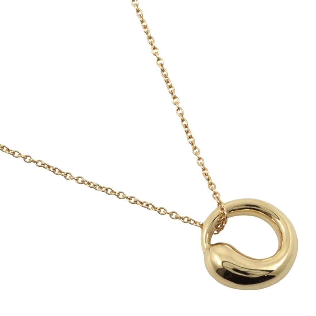 Tiffany & Co. Eternal Circle Necklace by Elsa Peretti, 18K Yellow Gold, approx. 4.7g, Women's.: --- Catalog ---Category: SizeNeck Circumference: 41 cm / 16.14''Category: DesignColor: YellowGender: WomenMaterial: Yellow gold (18K)Necklace Type: NecklaceCategory: GeneralMPN: H220725574Brand: Tiffa