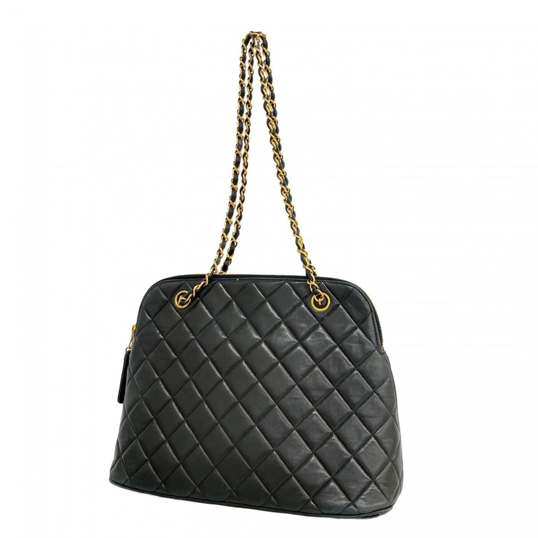 Chanel Matelassé Chain Shoulder Bag, Lambskin, Black, Women's: --- Catalog ---Category: SizeSize (HxWxD): 23cm x 31cm x 12.5cm / 9.05'' x 12.2'' x 4.92''Category: DesignType: Shoulder bagColor: BlackGender: WomenMaterial: Leather Hardware Color: GoldLeather/Fur T