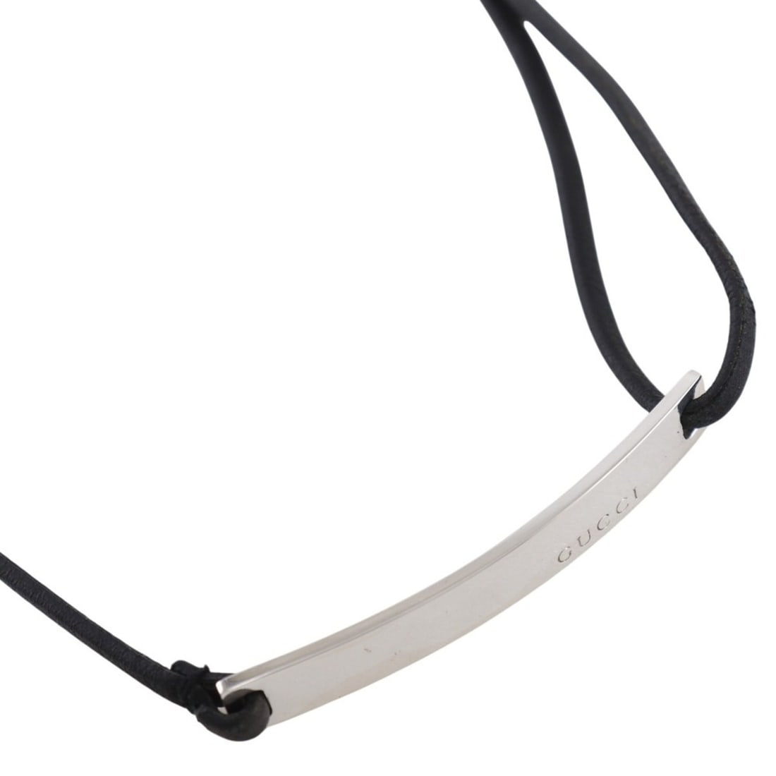 Gucci choker, sterling silver (925), approximately 9g, unisex.: --- Catalog ---Category: SizeNeck Circumference: 45 cm / 17.71''Category: DesignColor: Black, SilverGender: Women,MenMaterial: Silver 925Necklace Type: ChokerCategory: GeneralBrand: Gucci--- Item List