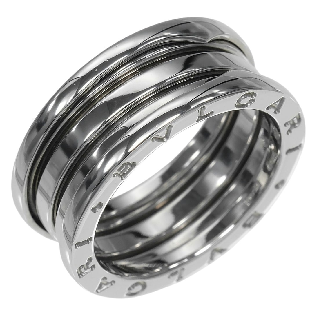 Bvlgari Bulgari B.ZERO1 3-band ring, size 16.5, 18KWG white gold, approximately 10.33g.: --- Catalog ---Category: SizeUS Size: 8.5Brand Size: 57Category: DesignType: Band ringGender: WomenMaterial: White gold (18K)Category: GeneralBrand: Bvlgari--- Item List ---Section: ConditionRanking: 