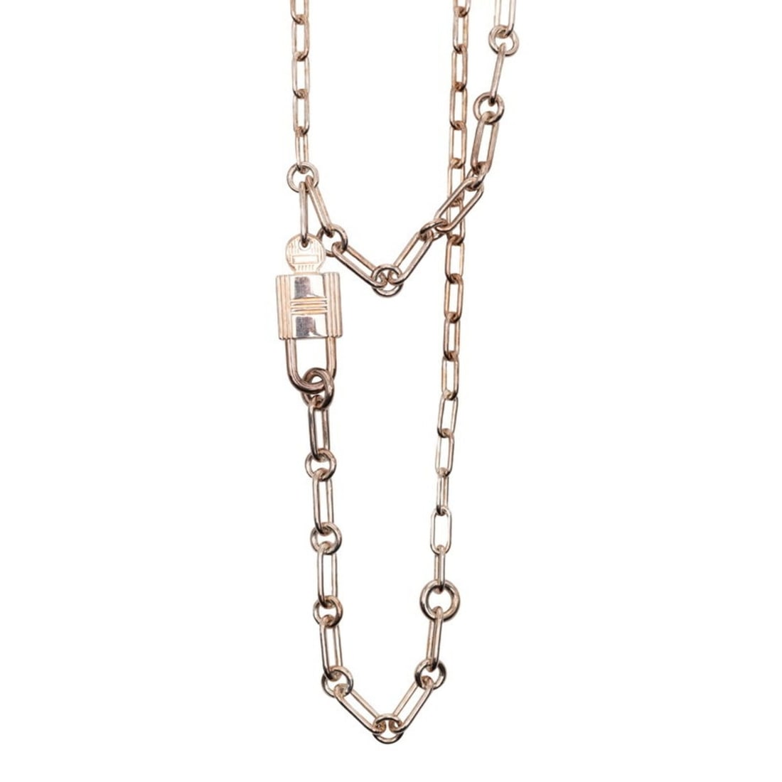 Hermes Alpha Kelly Necklace Chain SV925 Silver Women's HERMES: --- Catalog ---Category: SizeNeck Circumference: 88 cm / 34.64''Category: DesignGender: WomenMaterial: Silver, Silver 925Necklace Type: Neck chainCategory: GeneralLine: KellyBrand: Hermes--- Item List