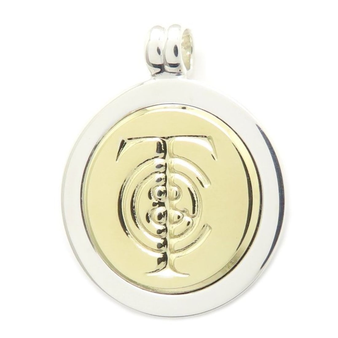 TIFFANY&Co. Tiffany T&C Logo Coin Pendant Top 18K Yellow Gold x Sterling Silver 925 Women's 295451: --- Catalog ---Category: SizeWeight: 11g / 0.38oz.Diameter: 24.6mm / 0.96''Category: DesignGender: WomenMaterial: Silver 925, Yellow gold (18K)Pendant Type: PendantNecklace Type: PendantCategory: Gene
