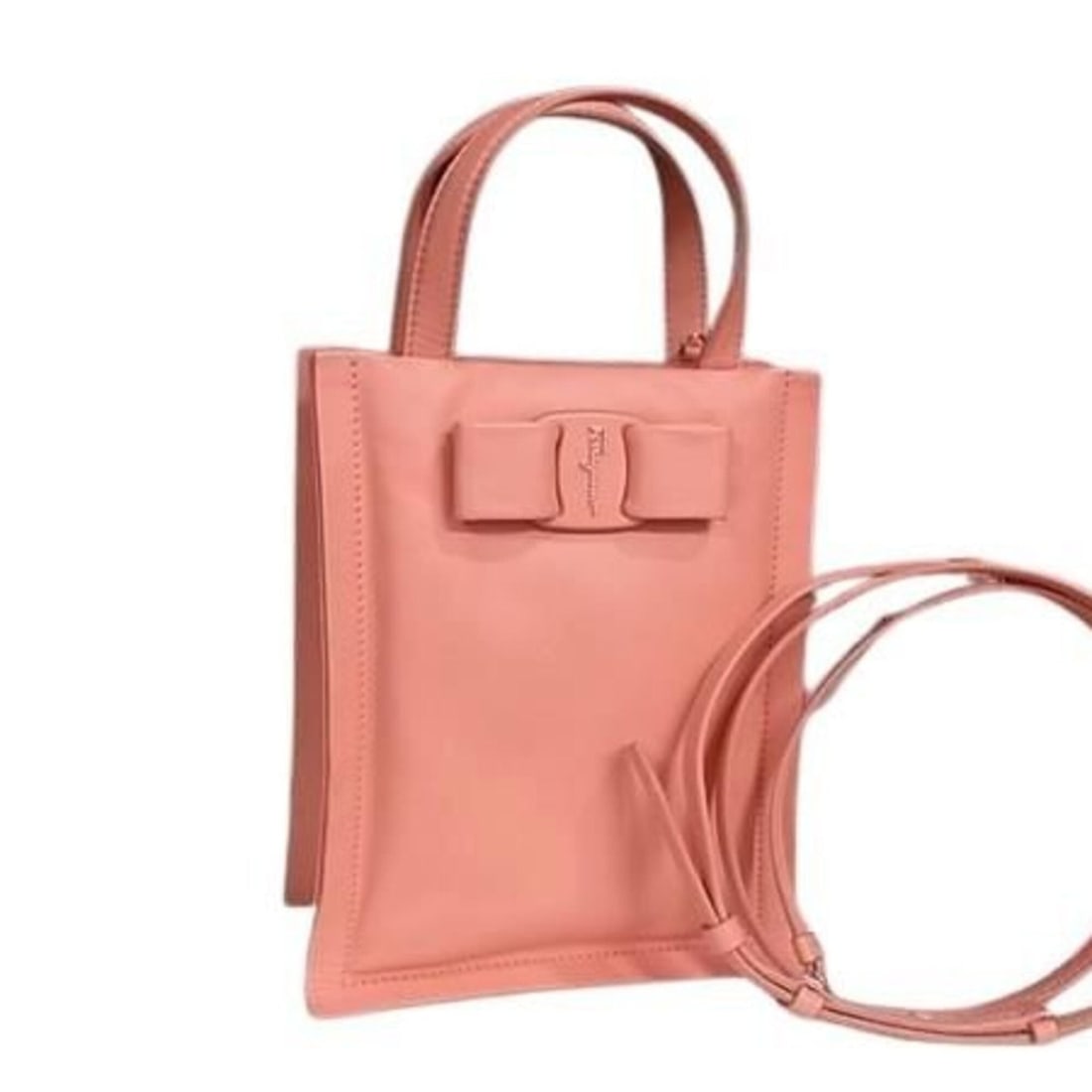 SALVATORE FERRAGAMO Ferragamo Vara Ribbon Viva GG-212988 Pink Leather Women's Shoulder Bag: --- Catalog ---Category: SizeSize (HxWxD): 19.5cm x 15.5cm x 8cm / 7.67'' x 6.1'' x 3.14''Category: DesignType: Handbag, Shoulder bagColor: PinkGender: WomenMaterial: Leather Category: GeneralMPN: GG-
