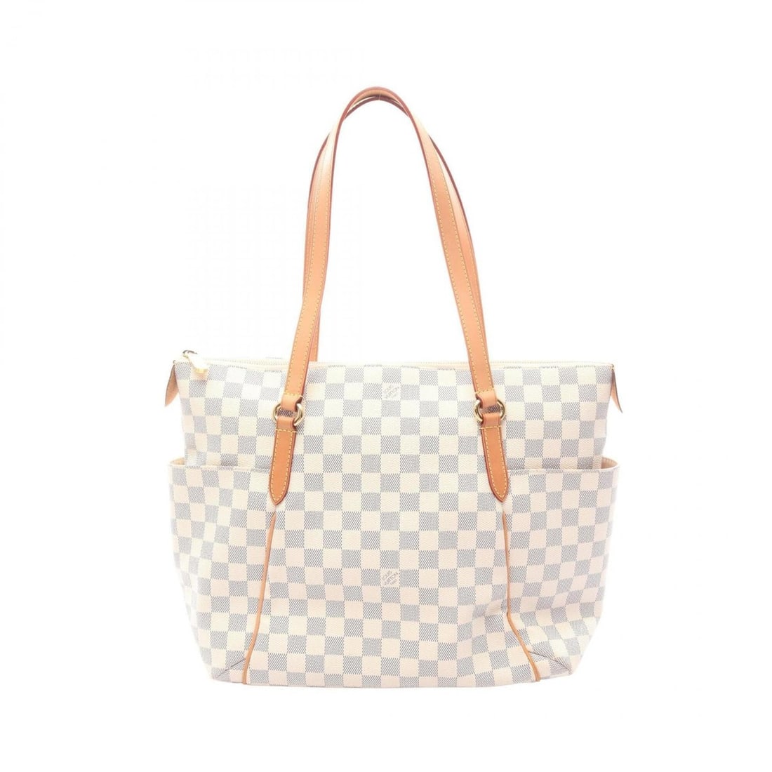 Louis Vuitton Totally MM Tote Bag Handbag, Coated Canvas and Leather, Damier Azur, Women's, White: --- Catalog ---Category: SizeSize (HxWxD): 30cm x 32cm x 14.5cm / 11.81'' x 12.59'' x 5.7''Category: DesignType: Handbag, Tote bagColor: WhiteGender: WomenMaterial: Coated canvas , PVC , Damier Azur ,