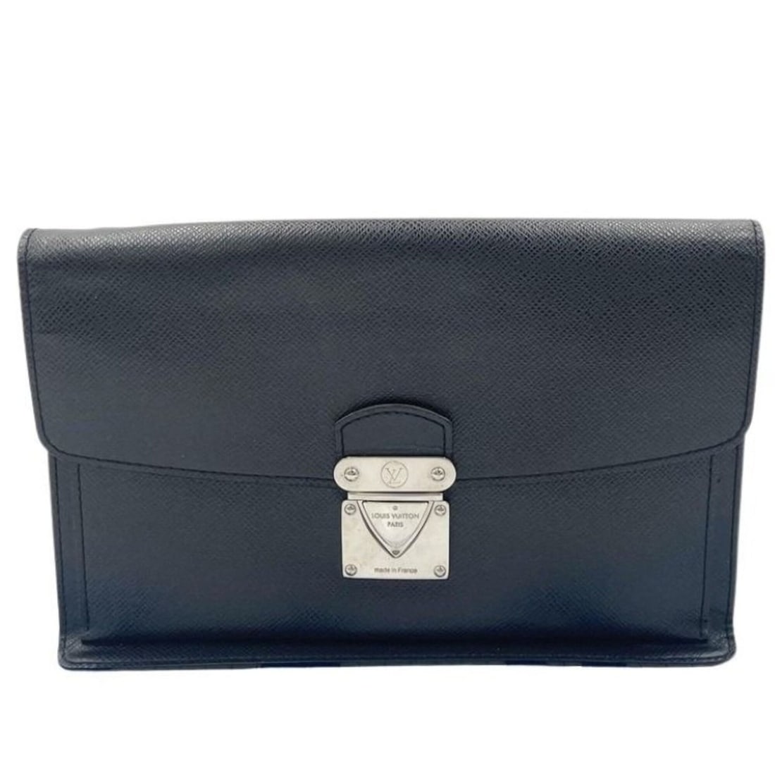 LOUIS VUITTON Louis Vuitton Clutch Bag Belaia M32592 Ardoise Taiga Men's Second: --- Catalog ---Category: SizeSize (HxWxD): 18cm x 27cm x 3cm / 7.08'' x 10.62'' x 1.18''Category: DesignType: Clutch bagColor: Ardoise, BlackGender: MenMaterial: Taiga leather Category: GeneralMPN: M3