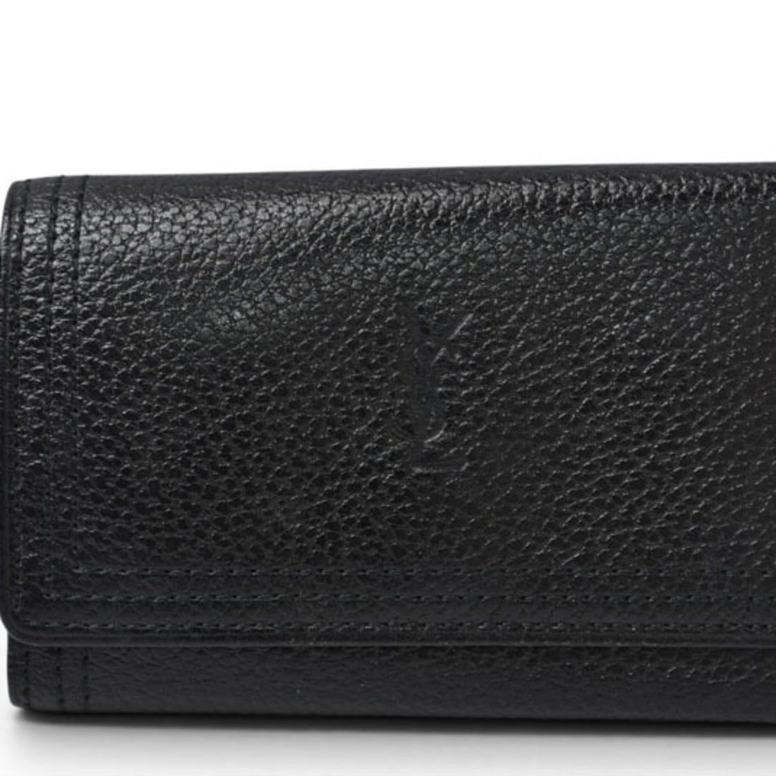 Yves Saint Laurent YSL Key Case, Leather, Black, Gold: --- Catalog ---Category: DesignType: KeycaseColor: BlackGender: Unisex,Women,MenSeason: VintageClosure: Snap fastenerMaterial: Leather Number of Key Hooks: 5Category: GeneralBrand: Yves Saint LaurentC