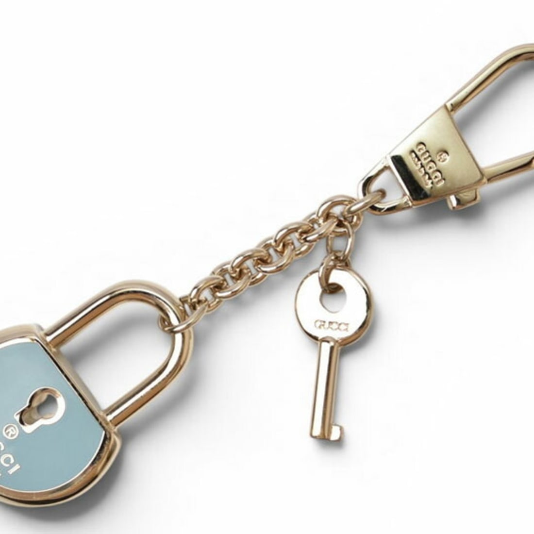 Gucci Keyring Keychain Charm GUCCI Padlock Motif Light Blue (1 of 10)