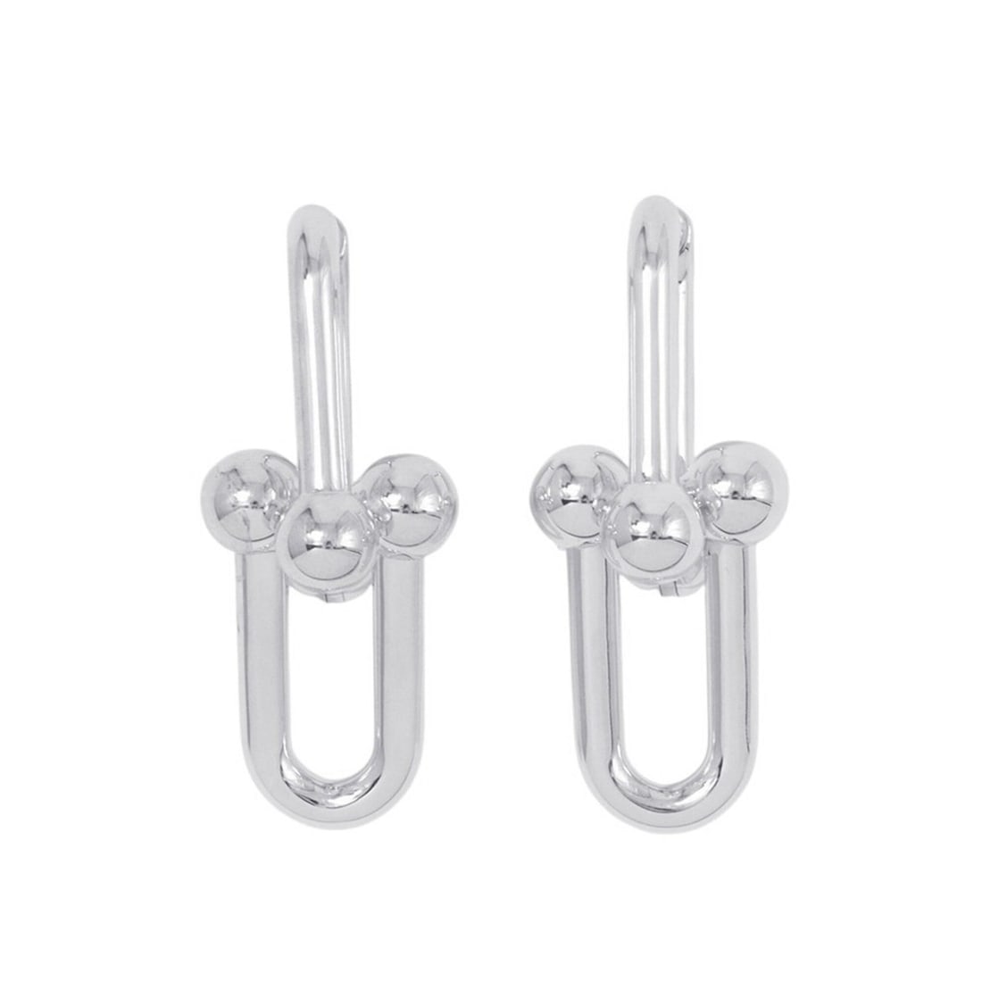 Tiffany & Co. Hardware Link Extra Large Earrings, SV925 Silver, 60013153.: --- Catalog ---Category: SizeWeight: 17.6g / 0.62oz.Size (HxWxD): 46.40mm x 19.10mm / 1.83'' x 0.75''Category: DesignType: Hoop earringsGender: WomenMaterial: Silver 925Category: GeneralBrand: Tiffany