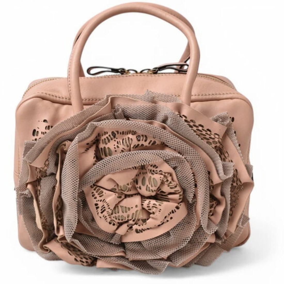 Valentino Garavani Atelier Bag, Rose Motif Handbag: --- Catalog ---Category: SizeSize (HxWxD): 21cm x 27cm x 12cm / 8.26'' x 10.62'' x 4.72''Handle Length: 32cm / 12.59''Category: DesignType: HandbagColor: Rose pinkGender: WomenClosure: ZipperMaterial: