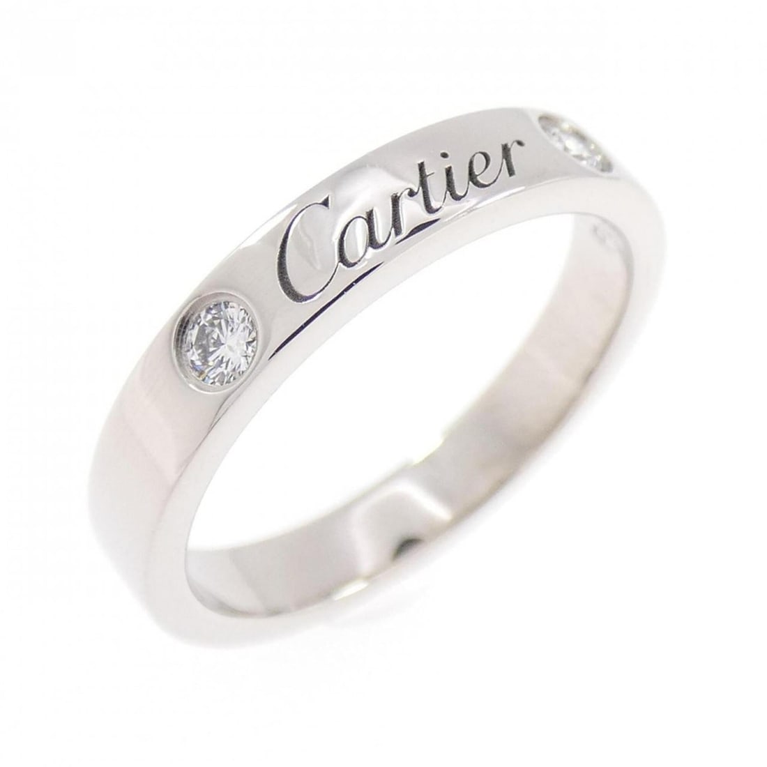 Cartier Wedding 2P Ring: --- Catalog ---Category: SizeUS Size: 4.5Brand Size: 48Category: DesignType: Band ringGender: WomenMaterial: Platinum 950Category: GeneralBrand: Cartier--- Item List ---Section: ConditionRanking: Rank