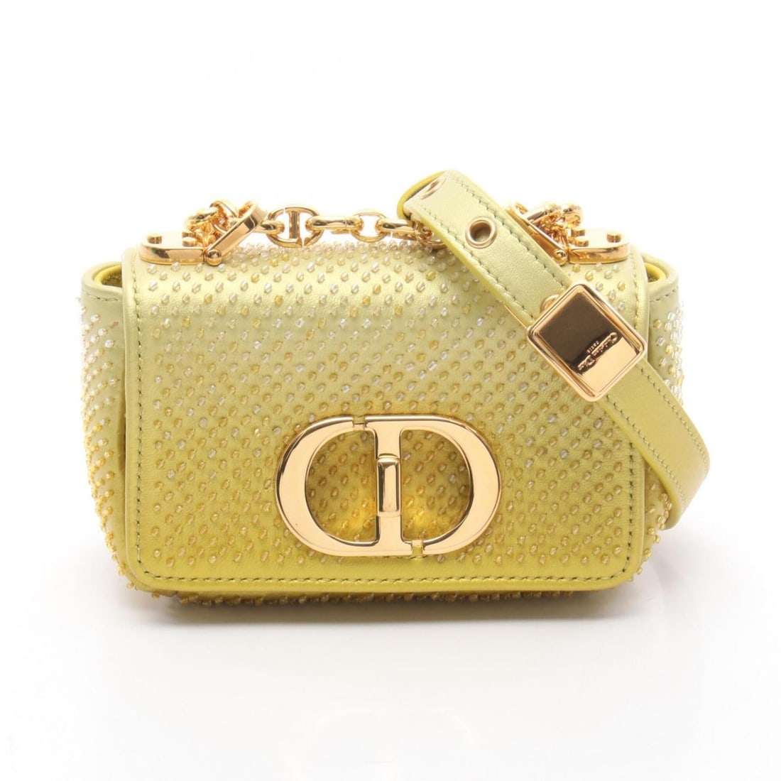 Christian Dior Dior CARO MICRO Shoulder Bag/Handbag, Leather, Women's, Yellow: --- Catalog ---Category: SizeSize (HxWxD): 7cm x 12cm x 4.5cm / 2.75'' x 4.72'' x 1.77''Category: DesignType: Handbag, Shoulder bagColor: YellowGender: WomenMaterial: Leather Category: GeneralBrand: C