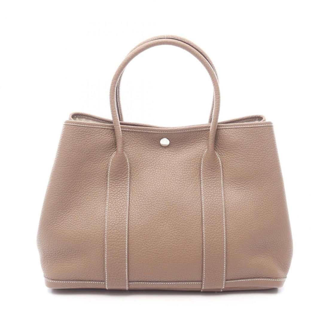 Hermes Garden Party PM Tote Bag Handbag Leather Negonda Women's Gray: --- Catalog ---Category: SizeSize (HxWxD): 25cm x 36cm x 17cm / 9.84'' x 14.17'' x 6.69''Category: DesignType: Handbag, Tote bagColor: Etoupe gray, GrayGender: WomenMaterial: Negonda leather Category: