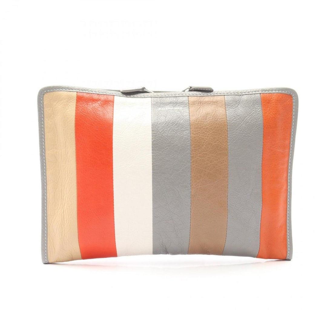 Balenciaga BAZAR Clutch Bag Handbag Leather Women's Gray Multicolor 443658: --- Catalog ---Category: SizeSize (HxWxD): 23cm x 33.5cm x 1.5cm / 9.05'' x 13.18'' x 0.59''Category: DesignType: Clutch bagColor: Gray, Multi-colorGender: WomenMaterial: Leather Category: GeneralMPN: