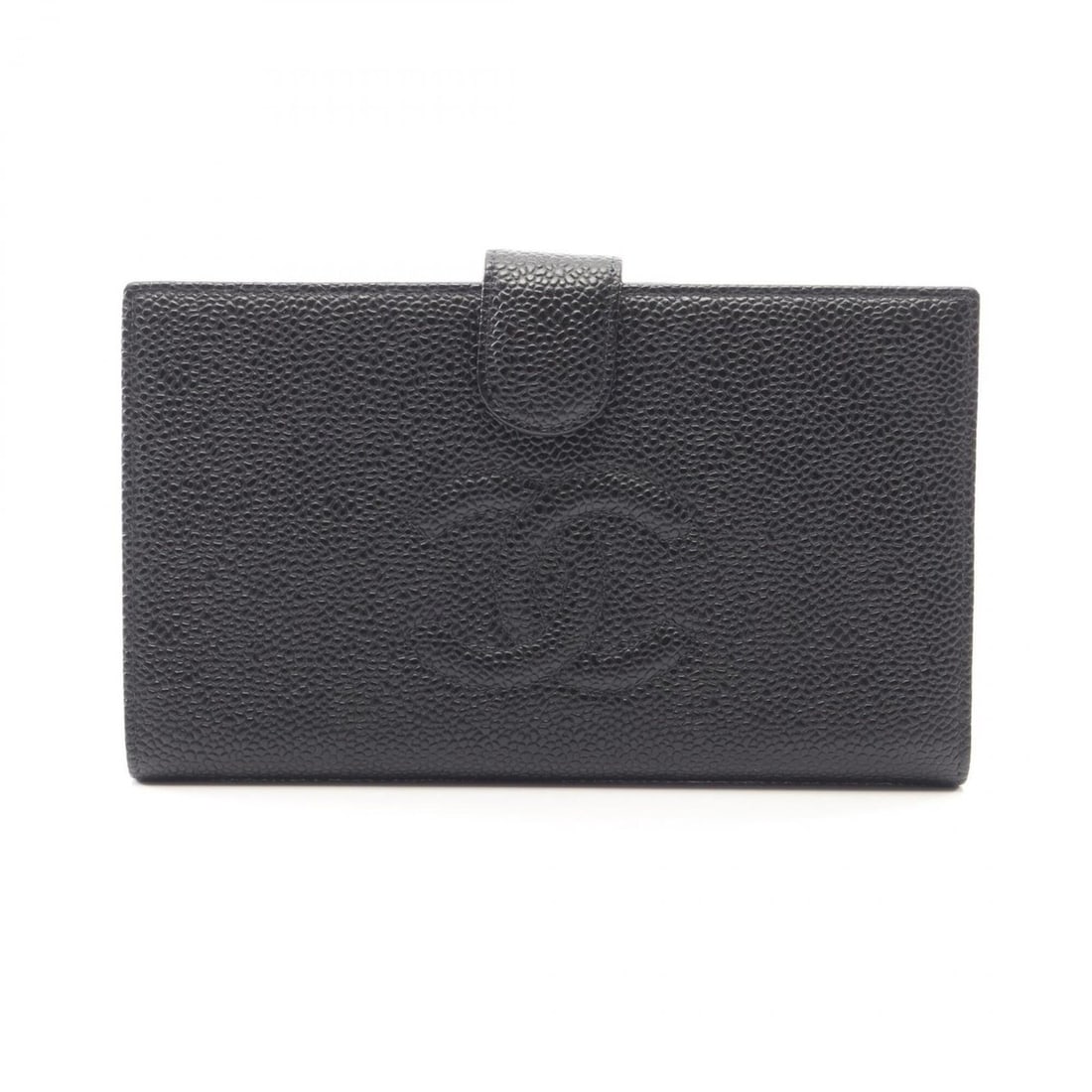 Chanel Coco Mark Bi-fold Long Wallet, Calfskin Leather, Women's, Black: --- Catalog ---Category: SizeSize (HxWxD): 10.5cm x 17.5cm x 2cm / 4.13'' x 6.88'' x 0.78''Category: DesignType: Long wallet (bi-fold)Color: BlackGender: WomenMaterial: Leather Leather/Fur Type: Calfs