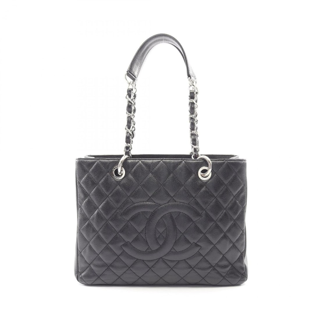 Chanel Matelassé Grand Shopping GST Tote Bag Handbag, Calfskin Leather, Women's, Black, A50995: --- Catalog ---Category: SizeSize (HxWxD): 24.5cm x 34cm x 13cm / 9.64'' x 13.38'' x 5.11''Category: DesignType: Handbag, Tote bagColor: BlackGender: WomenMaterial: Leather Leather/Fur Type: CalfskinC