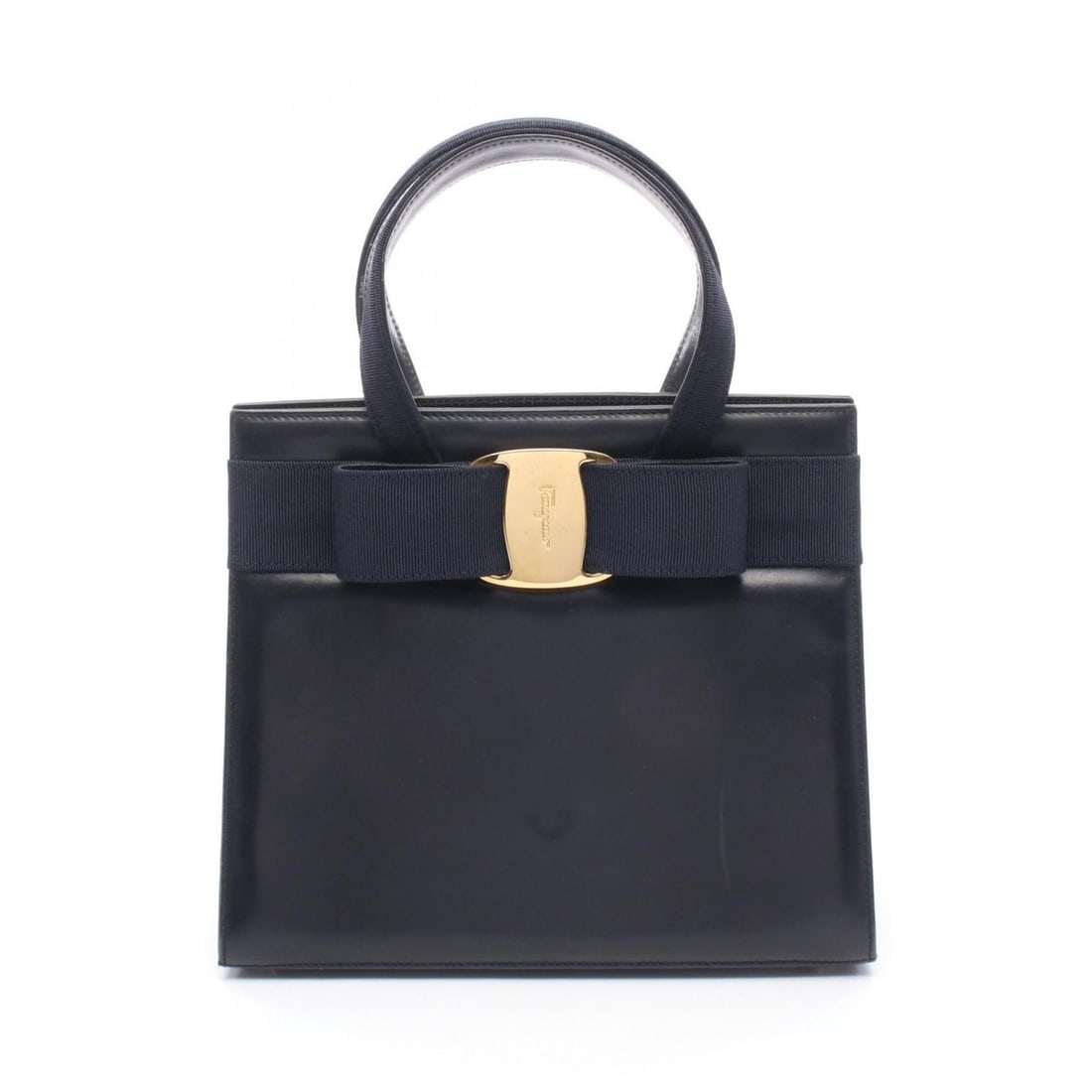 Salvatore Ferragamo Vara Ribbon Handbag, Leather, Women's, Navy, 21 4178: --- Catalog ---Category: SizeSize (HxWxD): 20.5cm x 24.5cm x 10cm / 8.07'' x 9.64'' x 3.93''Category: DesignType: HandbagColor: NavyGender: WomenMaterial: Leather Category: GeneralMPN: 21 4178Brand: S