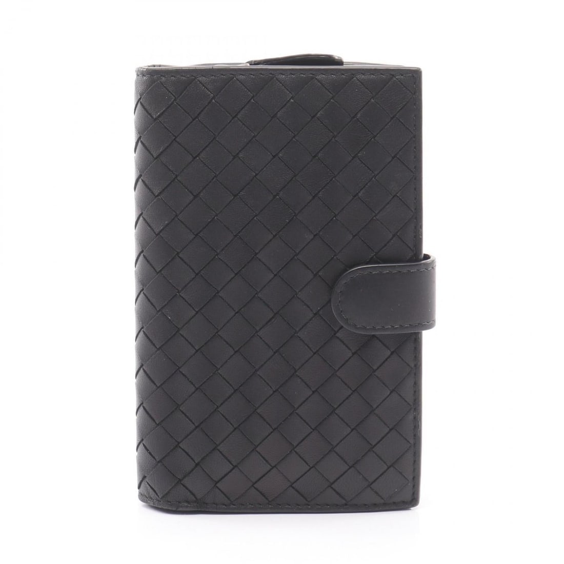Bottega Veneta Intrecciato Bi-fold Wallet, Leather, Women's, Black: --- Catalog ---Category: SizeSize (HxWxD): 14.5cm x 9cm x 2cm / 5.7'' x 3.54'' x 0.78''Category: DesignType: Wallet (bi-fold)Color: BlackGender: WomenMaterial: Intrecciato Category: GeneralBrand: Bott