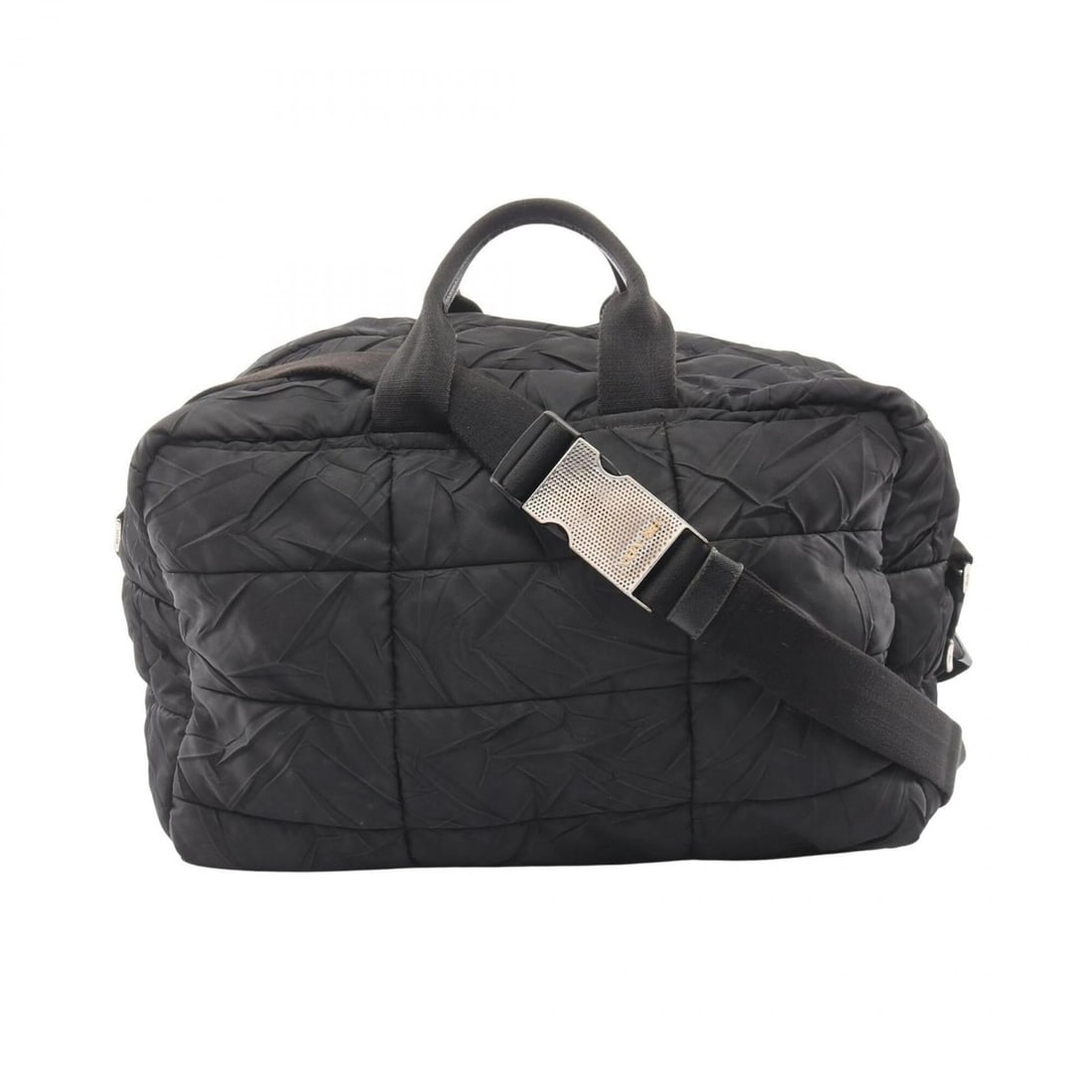Prada TESSUTO 2-Way Boston Bag/Handbag, Nylon, Men's/Women's, Black (VA0715): --- Catalog ---Category: SizeSize (HxWxD): 28cm x 41cm x 23cm / 11.02'' x 16.14'' x 9.05''Category: DesignType: Boston bag, HandbagColor: BlackGender: Men,WomenMaterial: Nylon Category: GeneralMPN: VA