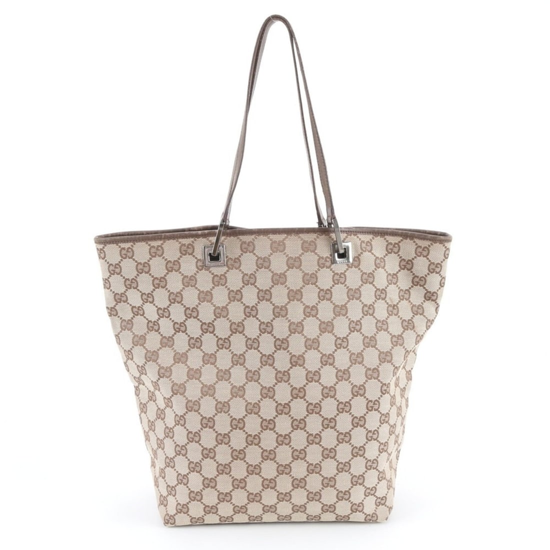 Gucci GG Canvas 31243 Leather Tote Bag, Handbag, Shoulder Beige Brown, Women's: --- Catalog ---Category: SizeSize (HxWxD): 33cm x 24cm x 10cm / 12.99'' x 9.44'' x 3.93''Category: DesignType: Handbag, Tote bagColor: Beige, Beige brown, BrownGender: WomenMaterial: Leather , Canvas 