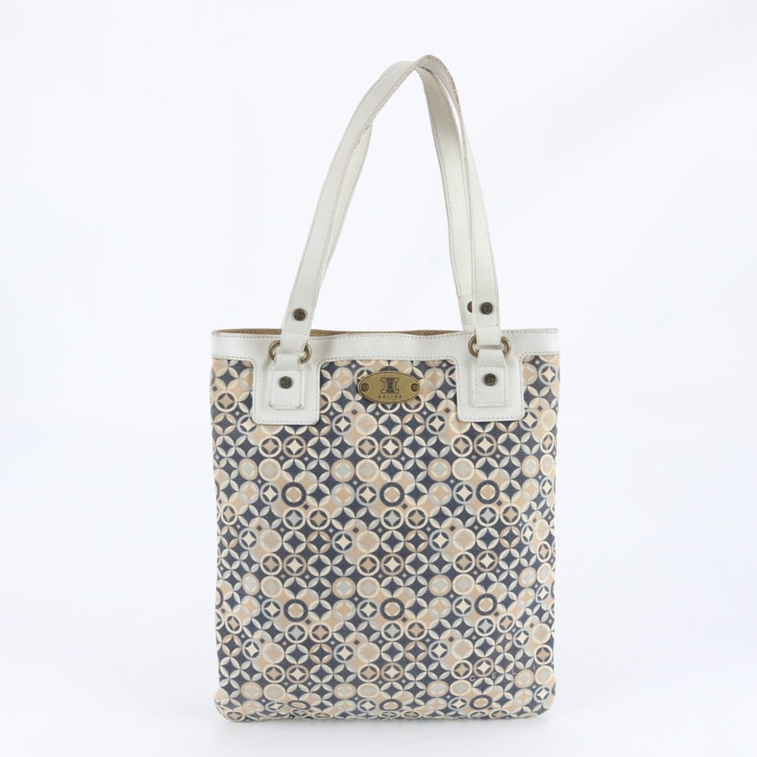 Celine Leather All-Over Print Tote Bag, Handbag, Shoulder Women's: --- Catalog ---Category: SizeSize (HxWxD): 32cm x 27cm x 1cm / 12.59'' x 10.62'' x 0.39''Category: DesignType: Handbag, Tote bagColor: BeigeGender: WomenMaterial: Leather Category: GeneralBrand: Celin