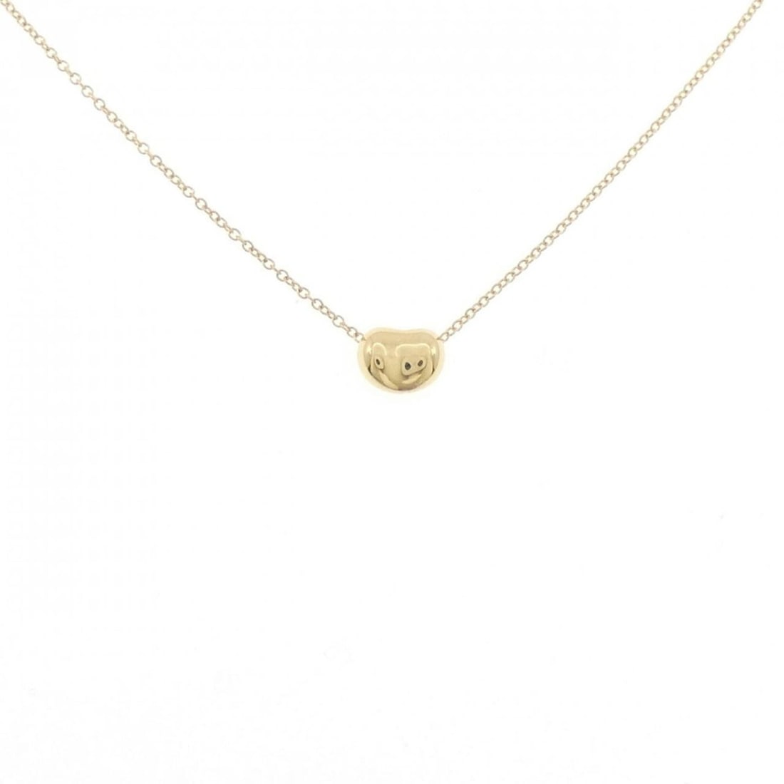 Tiffany Bean Necklace: --- Catalog ---Category: SizePendant Size: 4.8mm x 6.5mm / 0.18'' x 0.25''Neck Circumference: 41 cm / 16.14''Category: DesignGender: WomenMaterial: Yellow gold (18K)Pendant Type: PendantNecklace Type: