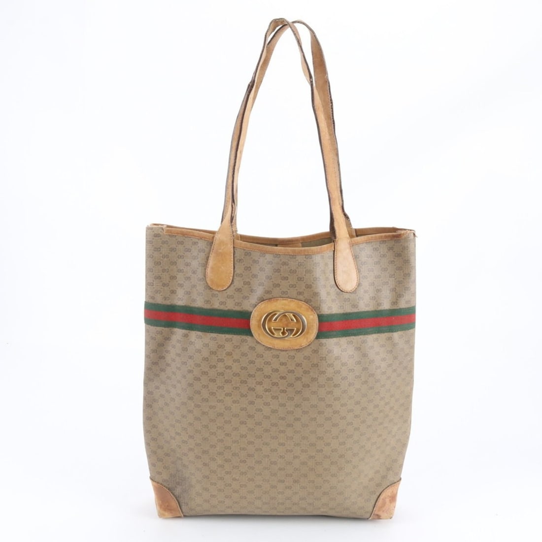 Gucci Micro GG Sherry Line Leather Tote Bag, Handbag, Shoulder Brown, Men's: --- Catalog ---Category: SizeSize (HxWxD): 38cm x 31cm x 9cm / 14.96'' x 12.2'' x 3.54''Category: DesignType: Handbag, Tote bagColor: Beige, Brown, Light brownGender: MenMaterial: Leather , Coated can