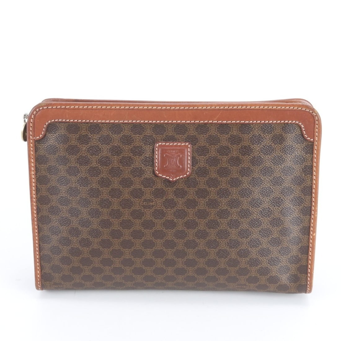 Celine Macadam Leather Second Bag Clutch Handbag Pouch Brown Men's: --- Catalog ---Category: SizeSize (HxWxD): 18cm x 26cm x 5cm / 7.08'' x 10.23'' x 1.96''Category: DesignType: Handbag, PouchColor: BrownGender: MenMaterial: Leather , Coated canvas Category: GeneralBr