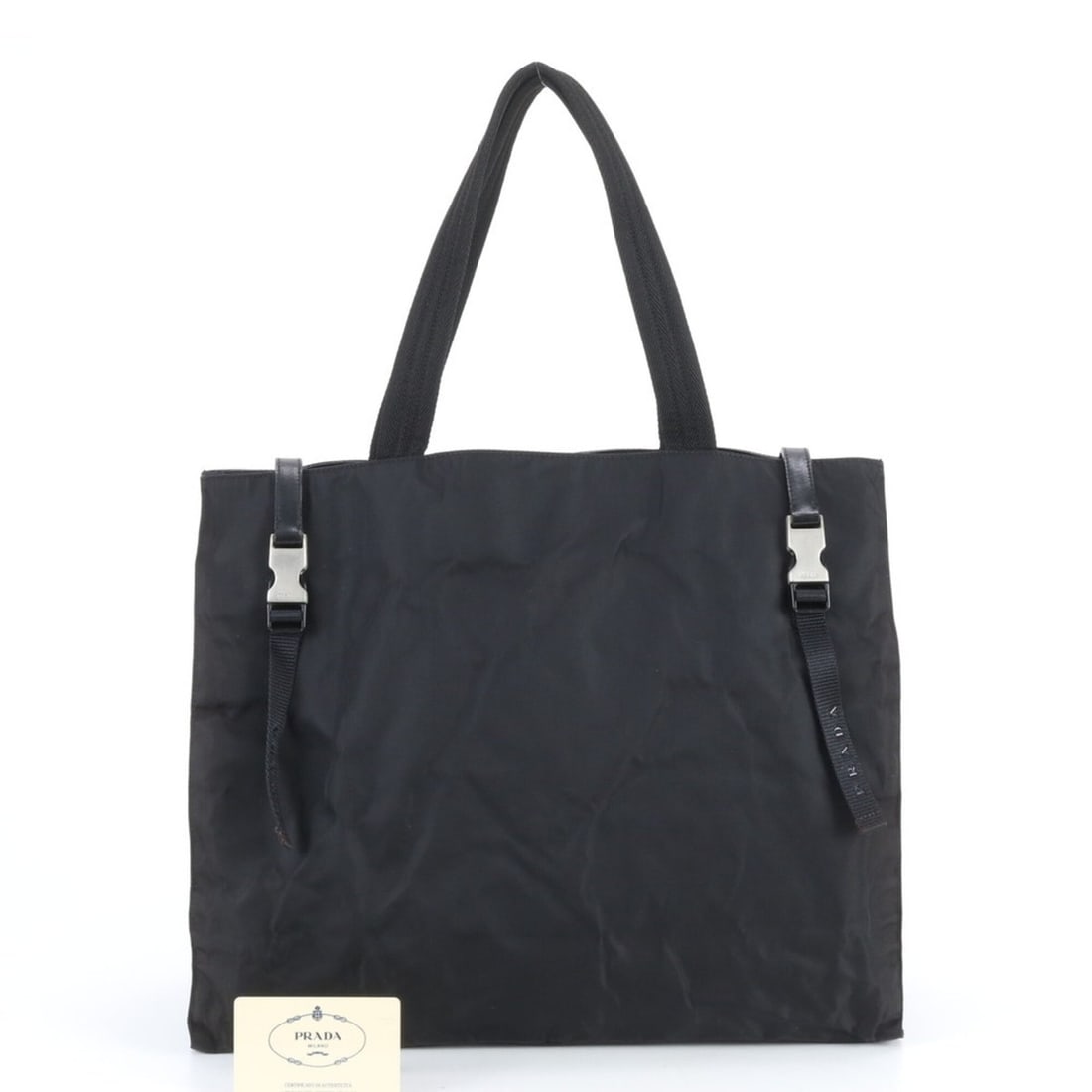 Prada Tessuto Nylon Leather Tote Bag/Handbag/Shoulder Bag for Men, with Guarantee Card: --- Catalog ---Category: SizeSize (HxWxD): 32cm x 40cm x 16cm / 12.59'' x 15.74'' x 6.29''Category: DesignType: Handbag, Tote bagColor: BlackGender: MenMaterial: Nylon , Leather Category: GeneralMPN: 