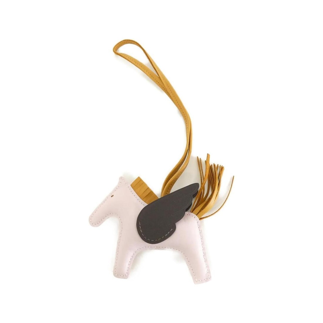 Hermes Rodeo Pegasus Accessory Bag Charm PM 083010CA: --- Catalog ---Category: SizeSize (HxWxD): 75.00mm x 85.00mm / 2.95'' x 3.35''Category: DesignType: Handbag charmColor: PinkGender: WomenMaterial: Agneau MiloCategory: GeneralBrand: Hermes--- Item Lis