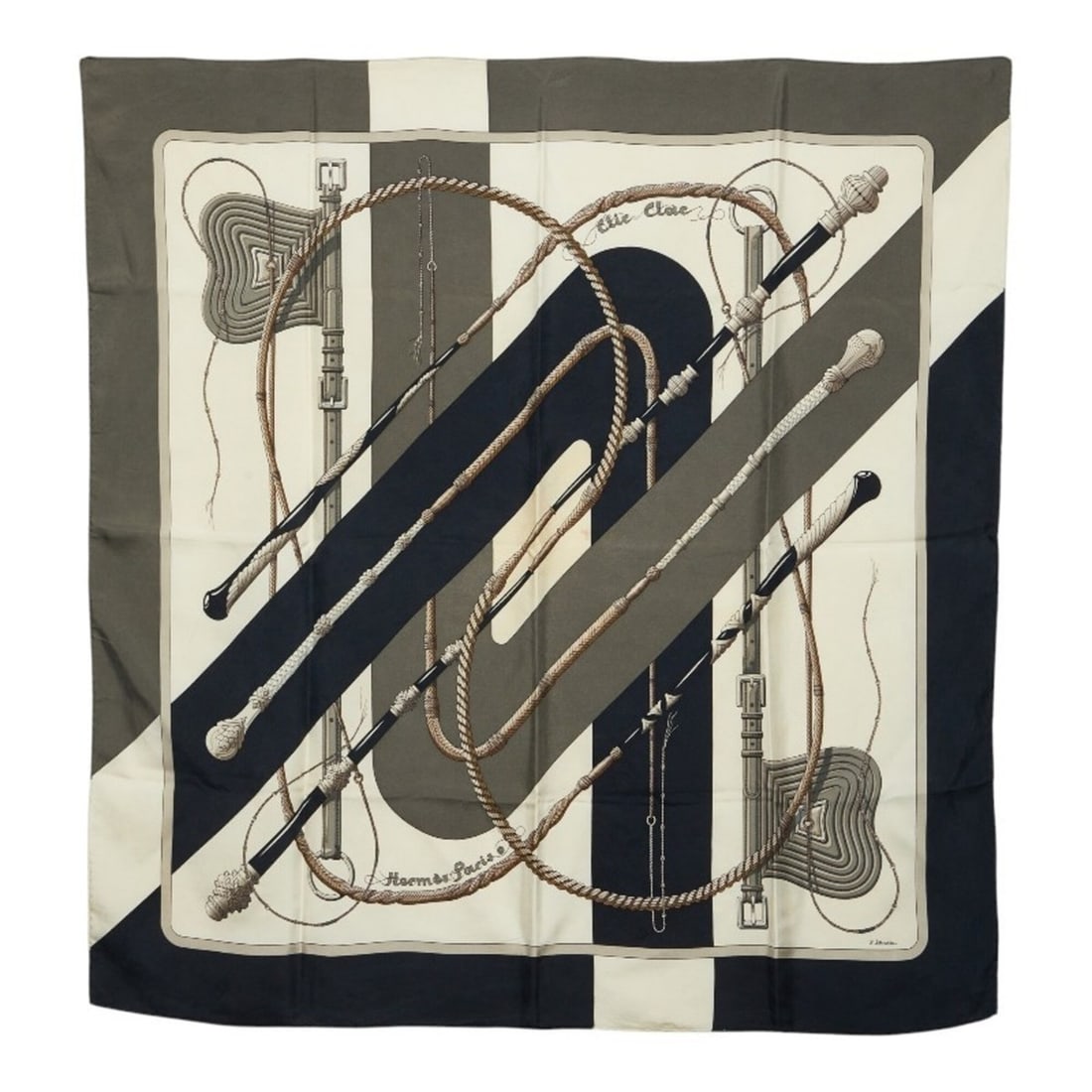 Hermes Carre 90 Clic-Clac Dip-Dyed Scarf/Muffler, Black/White, Women's.: --- Catalog ---Category: SizeSize (LxW): 88cm x 88cm / 34.64'' x 34.64''Category: DesignType: ScarfColor: Black, WhiteGender: WomenCategory: GeneralBrand: Hermes--- Item List ---Section: ConditionRank