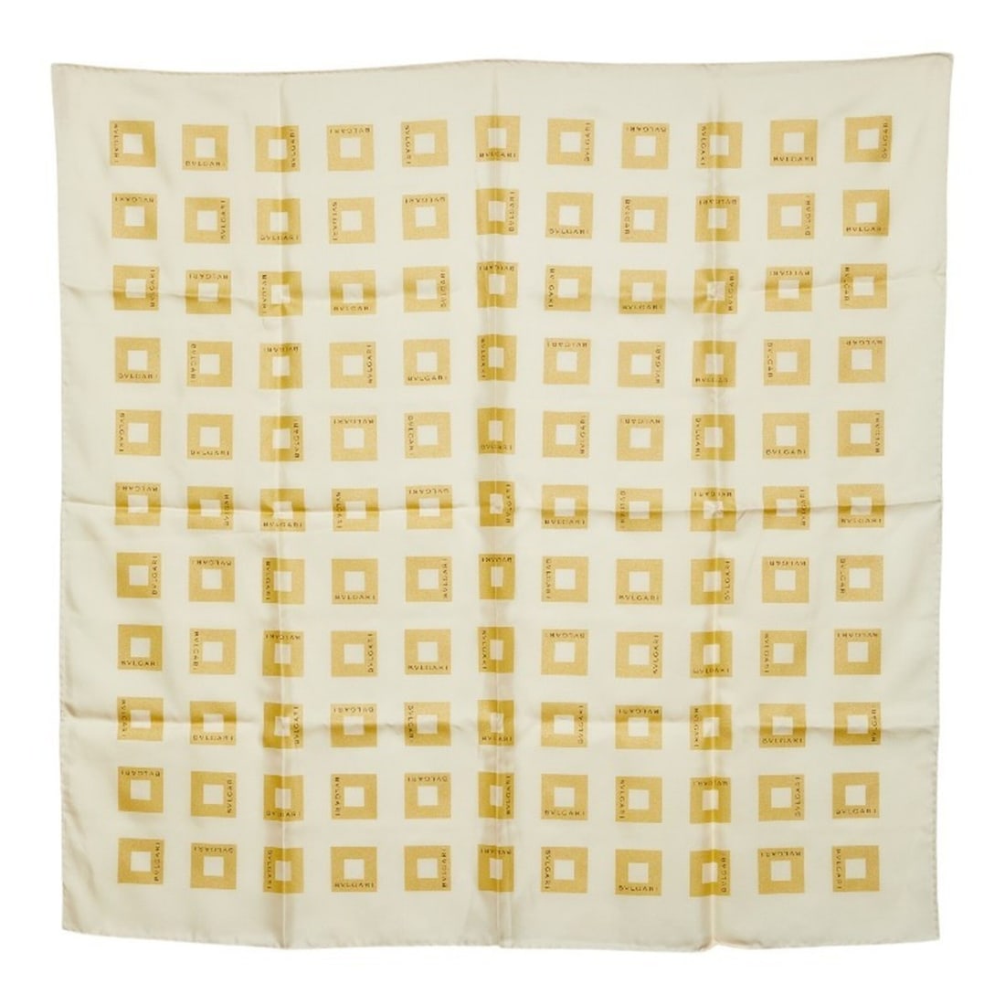 BVLGARI Logo Pattern Scarf/Muffler, White and Yellow Silk, Women's: --- Catalog ---Category: SizeSize (LxW): 86cm x 86cm / 33.85'' x 33.85''Category: DesignType: ScarfColor: White, YellowGender: WomenMaterial: Silk Category: GeneralBrand: Bvlgari--- Item List ---Secti