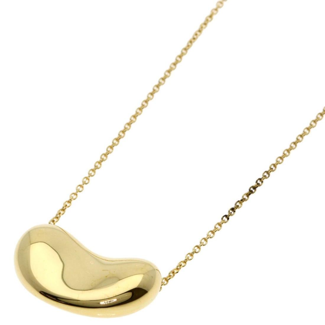 Tiffany Bean Necklace, 18K Yellow Gold, Women's, TIFFANY&Co.: --- Catalog ---Category: SizePendant Size: 11.6mm x 20.3mm / 0.45'' x 0.79''Neck Circumference: 40.5 cm / 15.94''Category: DesignGender: WomenMaterial: Yellow gold (18K)Necklace Type: NecklaceCategory