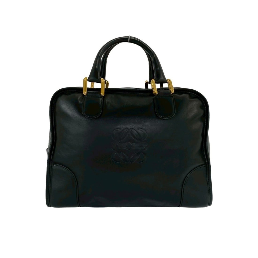 LOEWE Vintage Amazona 32 Anagram Logo Leather Handbag Boston Bag Black 64031: --- Catalog ---Category: SizeSize (HxWxD): 23cm x 32cm x 15cm / 9.05'' x 12.59'' x 5.9''Category: DesignType: Boston bag, HandbagColor: BlackGender: WomenMaterial: Leather Category: GeneralBrand: Loew