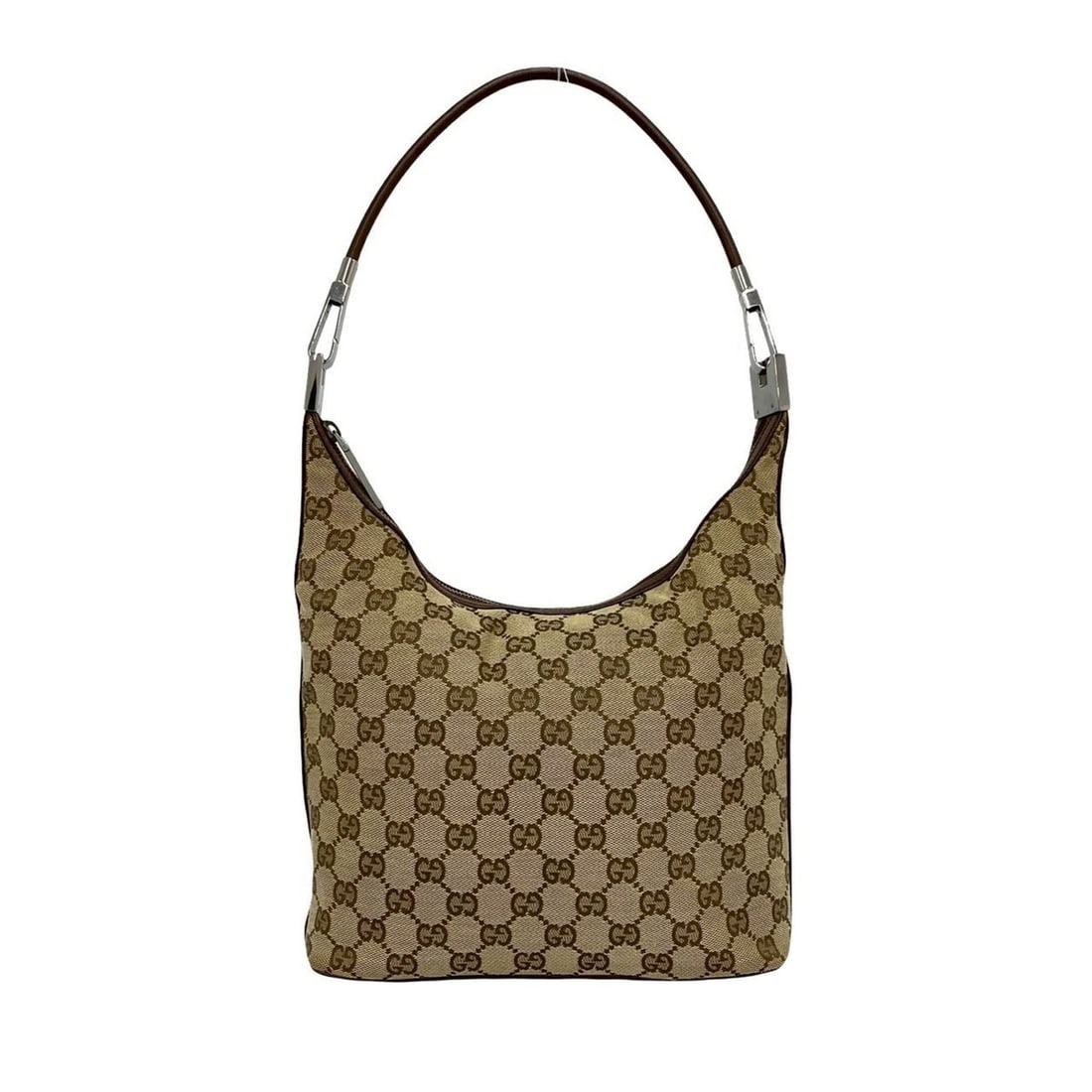 GUCCI GG Logo Pattern Canvas Leather One Semi Shoulder Bag Tote Brown 98612: --- Catalog ---Category: SizeSize (HxWxD): 20cm x 24cm x 11cm / 7.87'' x 9.44'' x 4.33''Category: DesignType: Shoulder bag, Tote bagColor: BrownGender: WomenMaterial: Canvas , Leather Category: Genera