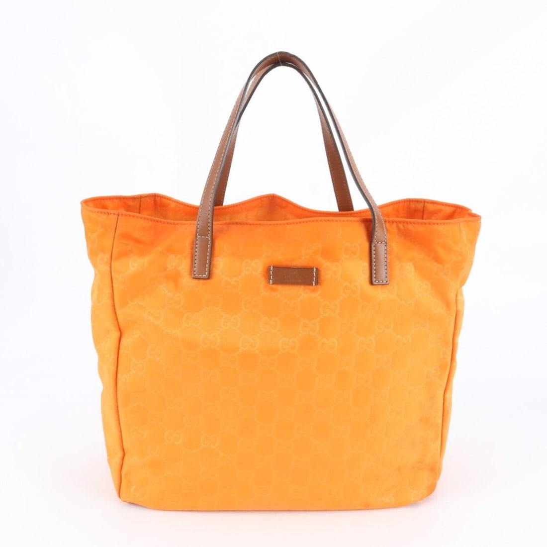 Gucci GG Nylon 282439 Leather Tote Bag, Handbag, Shoulder Women's: --- Catalog ---Category: SizeSize (HxWxD): 29cm x 30cm x 14cm / 11.41'' x 11.81'' x 5.51''Handle Length: 36cm / 14.17''Category: DesignType: Handbag, Tote bagColor: Brown, OrangeGender: WomenMaterial:
