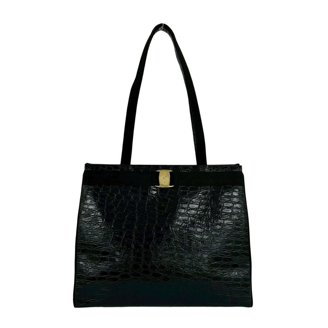 Salvatore Ferragamo Vara Ribbon Logo Hardware Leather Tote Bag Shoulder Black 27863: --- Catalog ---Category: SizeSize (HxWxD): 28.5cm x 34cm x 12cm / 11.22'' x 13.38'' x 4.72''Category: DesignType: Shoulder bag, Tote bagColor: BlackGender: WomenMaterial: Leather Category: GeneralBran