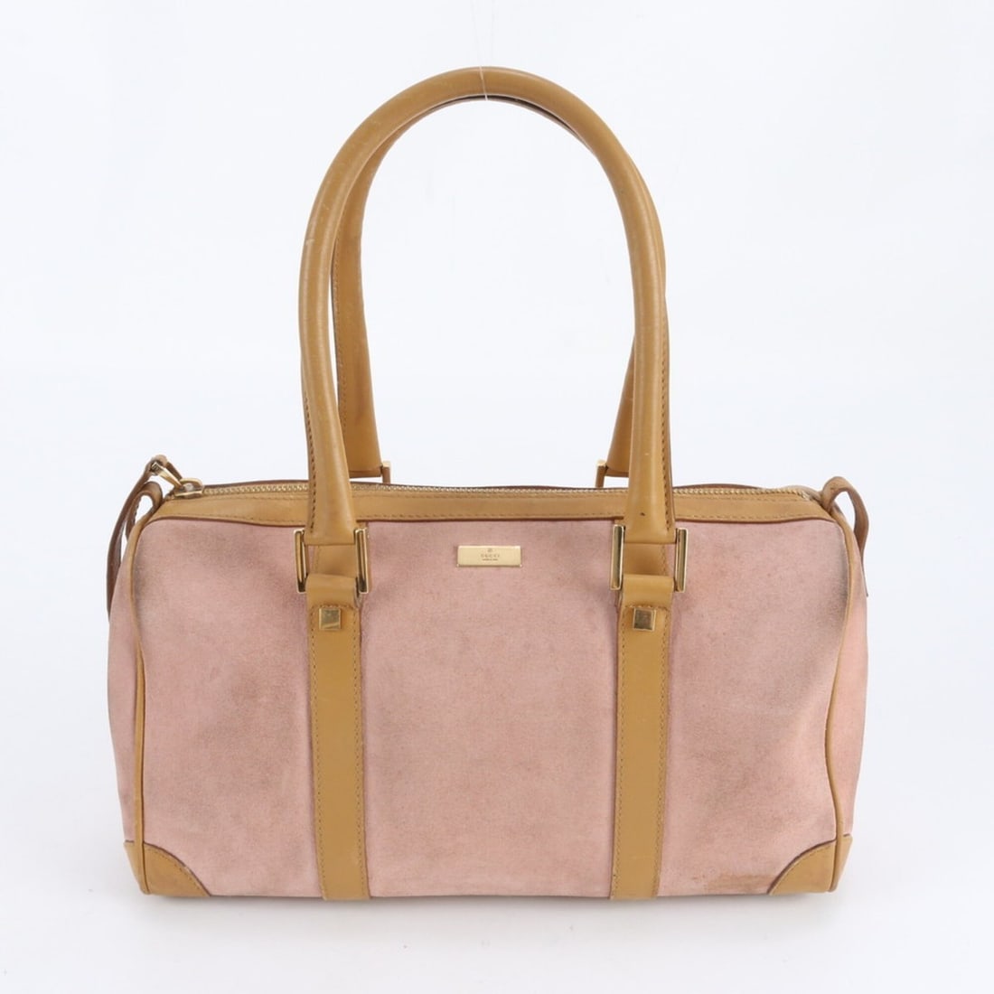Gucci 000 0851 Leather Handbag Mini Boston Tote Bag Brown Gold Hardware Women's: --- Catalog ---Category: SizeSize (HxWxD): 17cm x 29cm x 10cm / 6.69'' x 11.41'' x 3.93''Handle Length: 44cm / 17.32''Category: DesignType: Handbag, Tote bagColor: Brown, PinkGender: WomenMaterial: Le