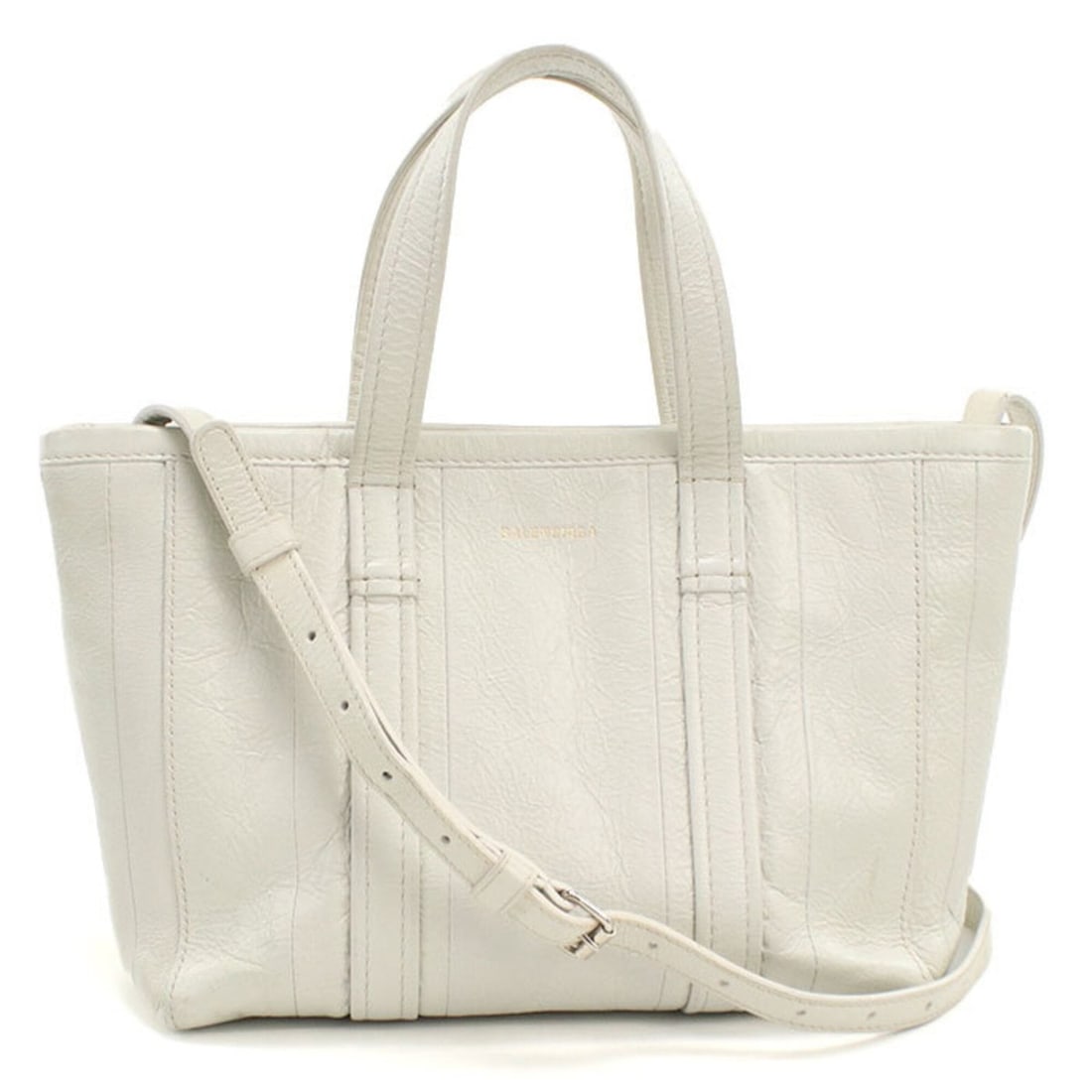 BALENCIAGA Balenciaga Tote Bag 671404 2WAY Barbes Women's White: --- Catalog ---Category: SizeSize (HxWxD): 19cm x 26cm x 11cm / 7.48'' x 10.23'' x 4.33''Category: DesignType: Tote bagColor: WhiteGender: WomenMaterial: Leather Hardware Color: SilverCategory: Genera