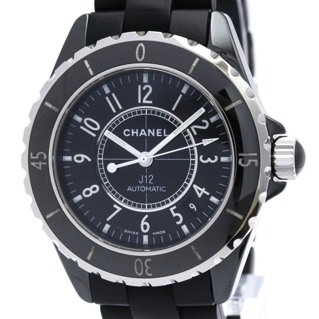 CHANEL J12 Ceramic Rubber Automatic Mens Watch H0684 Polished: --- Catalog ---Category: SizeCase Diameter: 39mm / 1.54''Category: DesignType: WristwatchStyle: SportGender: MenColor (Dial): BlackMaterial (Band): RubberMaterial (Case): CeramicCategory: GeneralLine: