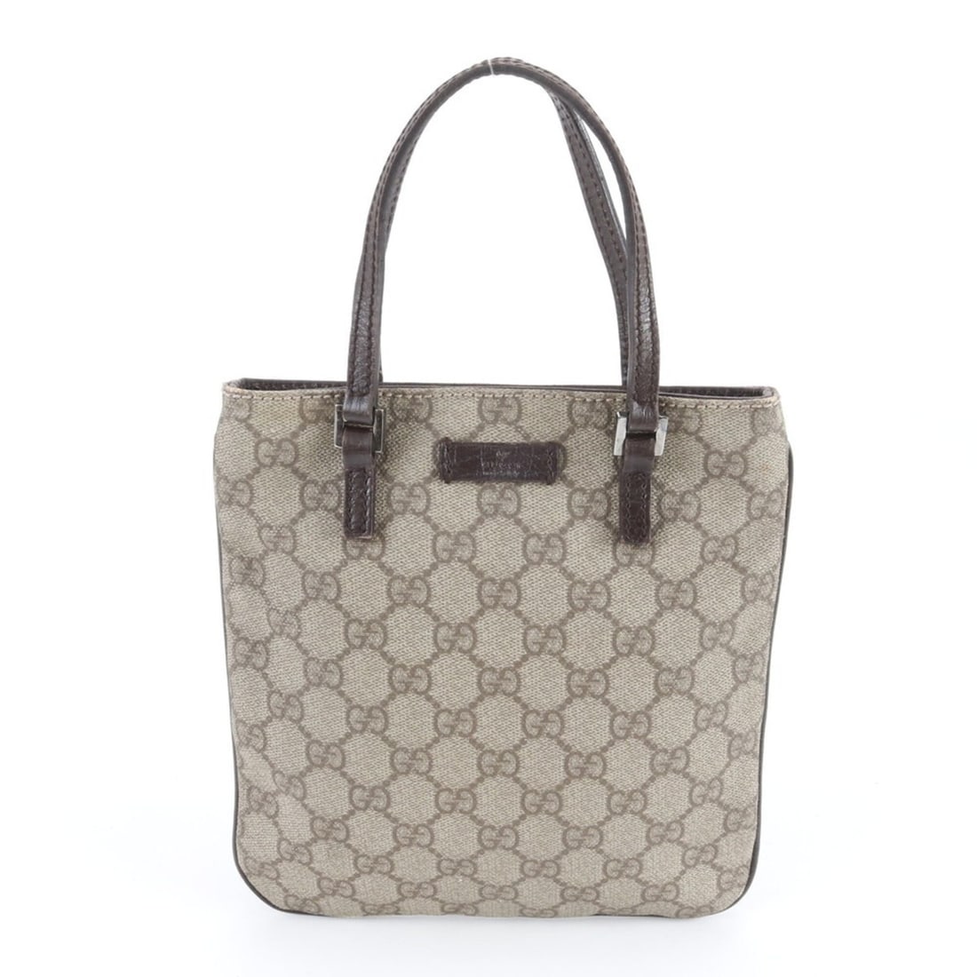 Gucci GG Supreme 114600 Leather Handbag Tote Bag, Brown, Women's: --- Catalog ---Category: SizeSize (HxWxD): 22cm x 20cm x 2cm / 8.66'' x 7.87'' x 0.78''Handle Length: 28cm / 11.02''Category: DesignType: Handbag, Tote bagColor: Beige, BrownGender: WomenMaterial: Lea
