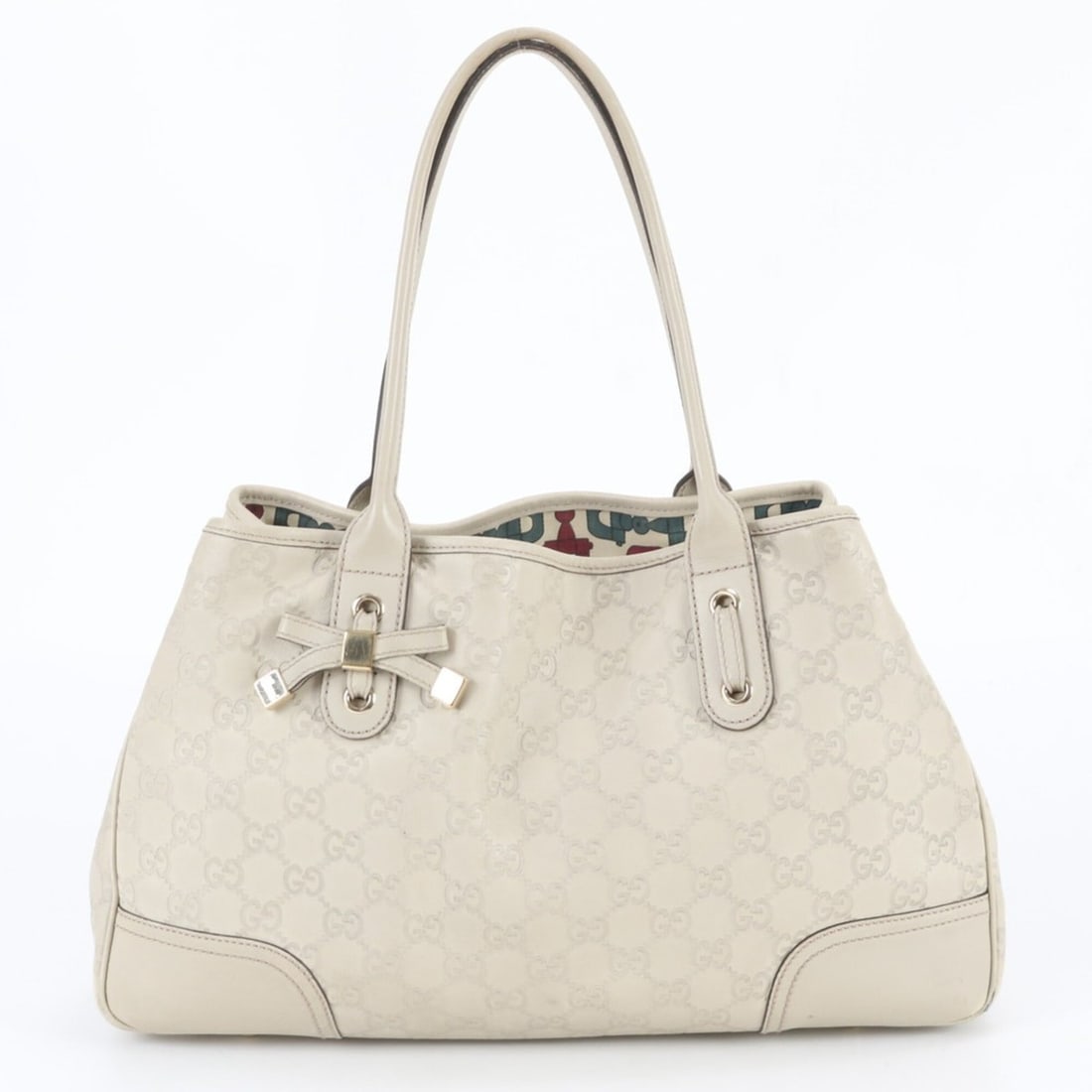 Gucci Guccissima Princy 163805 Leather Tote Bag, Handbag, Shoulder Women's: --- Catalog ---Category: SizeSize (HxWxD): 22cm x 37cm x 10cm / 8.66'' x 14.56'' x 3.93''Handle Length: 48cm / 18.89''Category: DesignType: Handbag, Tote bagColor: IvoryGender: WomenMaterial: Leather 